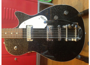 Gretsch G1255 Jet Baritone with Bigsby - Black Sparkle