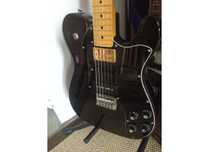 Fender Modern Player Telecaster Thinline Deluxe - Black Transparent Maple