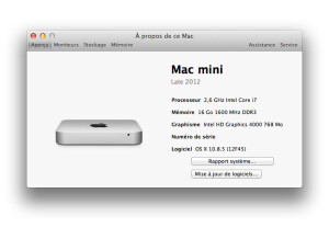Apple Mac Mini intel I7 2,6Ghz (79617)