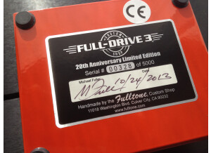 Fulltone Full-Drive 3 - 20th Anniversary Edition (1066)