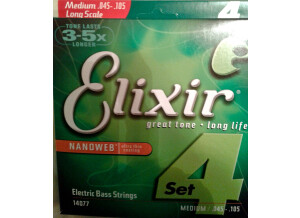 Elixir Strings Nanoweb Bass 14077 45-105 4-String Medium/Long Scale (8490)