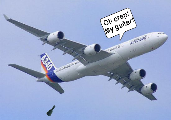 Voler avec une guitare