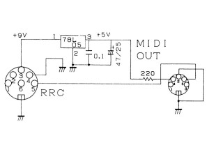 RRC to MIDI SCHEMATIC