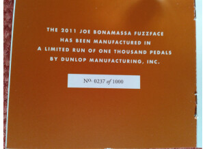 Dunlop JBF3 Joe Bonamassa Fuzz Face (78456)