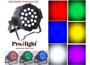 PR Lighting Lot de 4pcs PAR LED Projecteur 18X10W Zoom