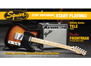 Squier Stop Dreaming, Start Playing Set: Affinity Series Tele with Fender Frontman 15G - Brown Sunburst