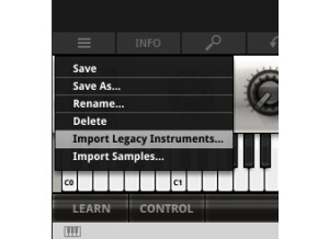Import Legacy Instruments