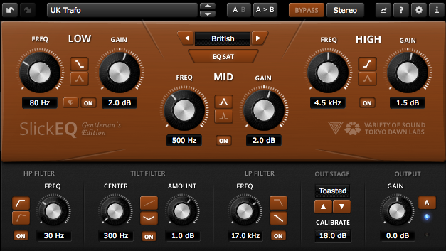 Variety of Sound / Tokyo Dawn Labs SlickEQ "Gentleman's Edition"