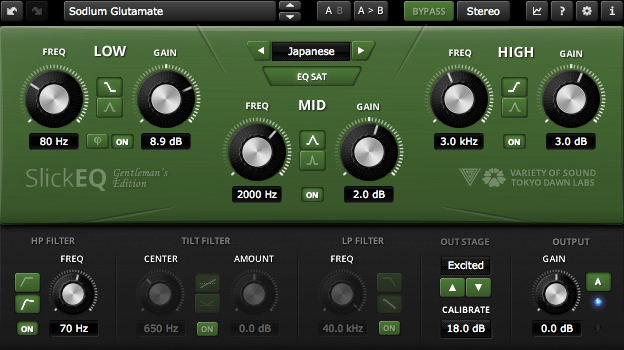 Variety of Sound / Tokyo Dawn Labs SlickEQ "Gentleman's Edition"