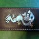 Sangle cuir matelassé 7cm - Artisanale Dragon custom BK Sangle cuir matelassé 7cm - Artisanale Dragon custom BK