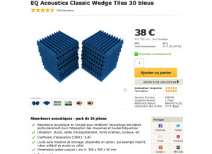 EQ Acoustics Classic Wedge Foam Tiles