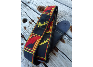 Fender 2" Monogrammed Strap - Black/Yellow/Red