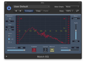 Logic Pro Match EQ closeup