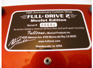Fulltone Full-Drive 2 - 10th Anniversary Mosfet Edition (15747)